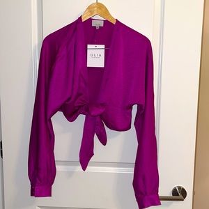 Beautiful satin fuchsia top
